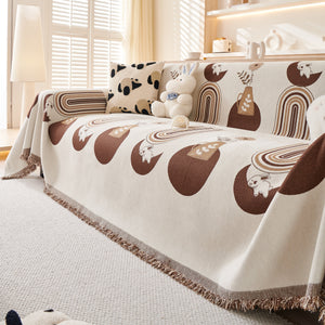 Decorative Throw Blankets for Couch Reversible Chenille Furniture Throw Covers for Sectional Sofa