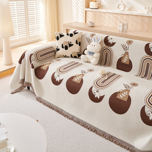 Decorative Throw Blankets for Couch Reversible Chenille Furniture Throw Covers for Sectional Sofa