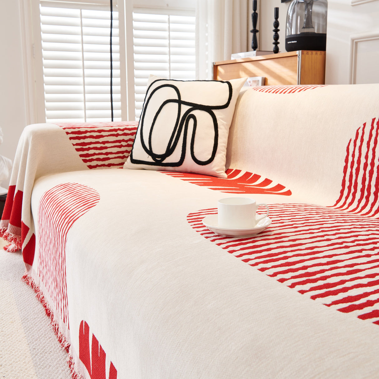 Soft Cozy Chenille Sofa Throw Blanket and Sectional Seat Covers, Scratch Resistant Sofa Couch Covers