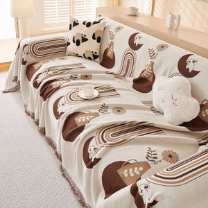 Decorative Throw Blankets for Couch Reversible Chenille Furniture Throw Covers for Sectional Sofa