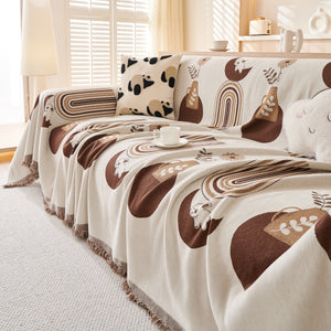 Decorative Throw Blankets for Couch Reversible Chenille Furniture Throw Covers for Sectional Sofa