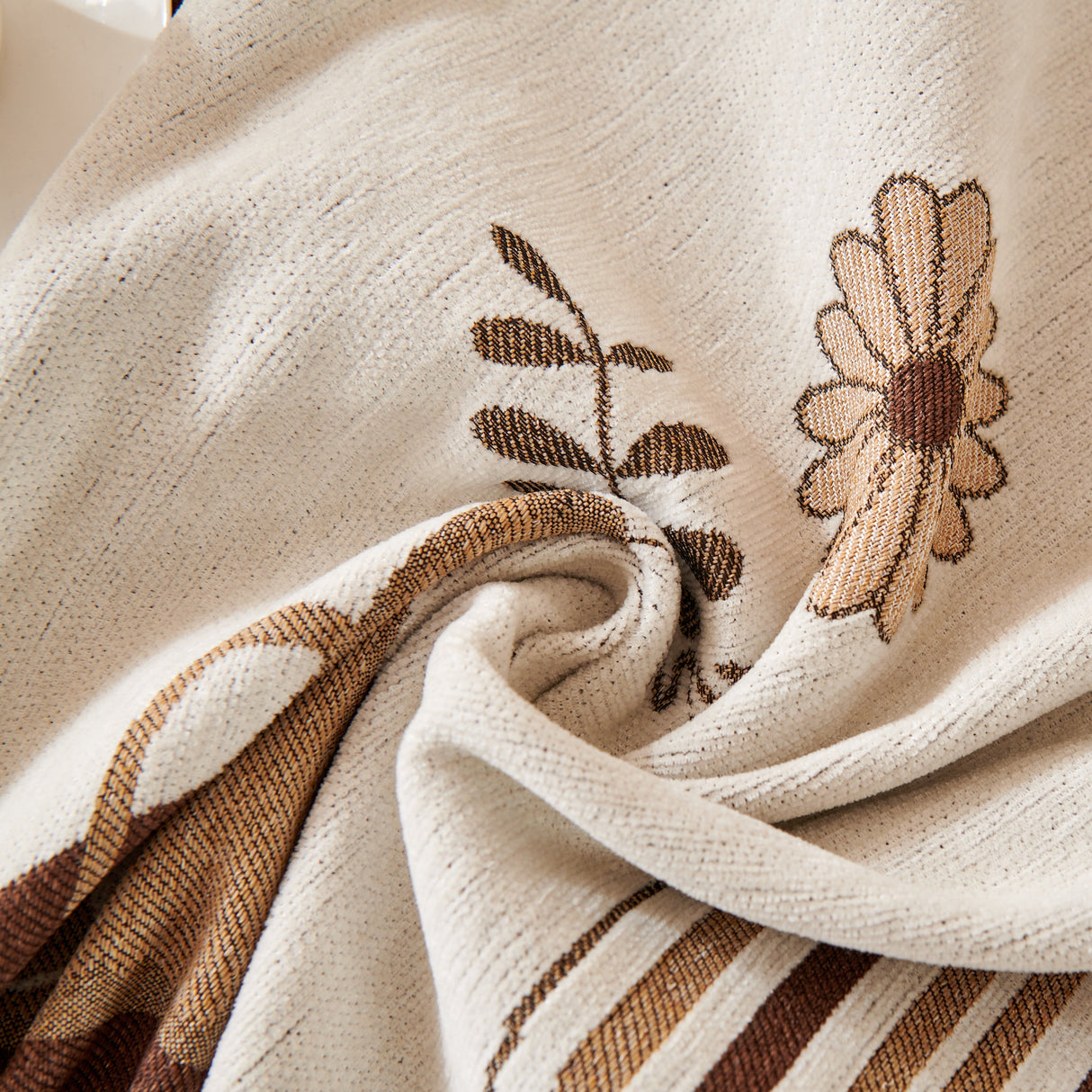 Decorative Throw Blankets for Couch Reversible Chenille Furniture Throw Covers for Sectional Sofa