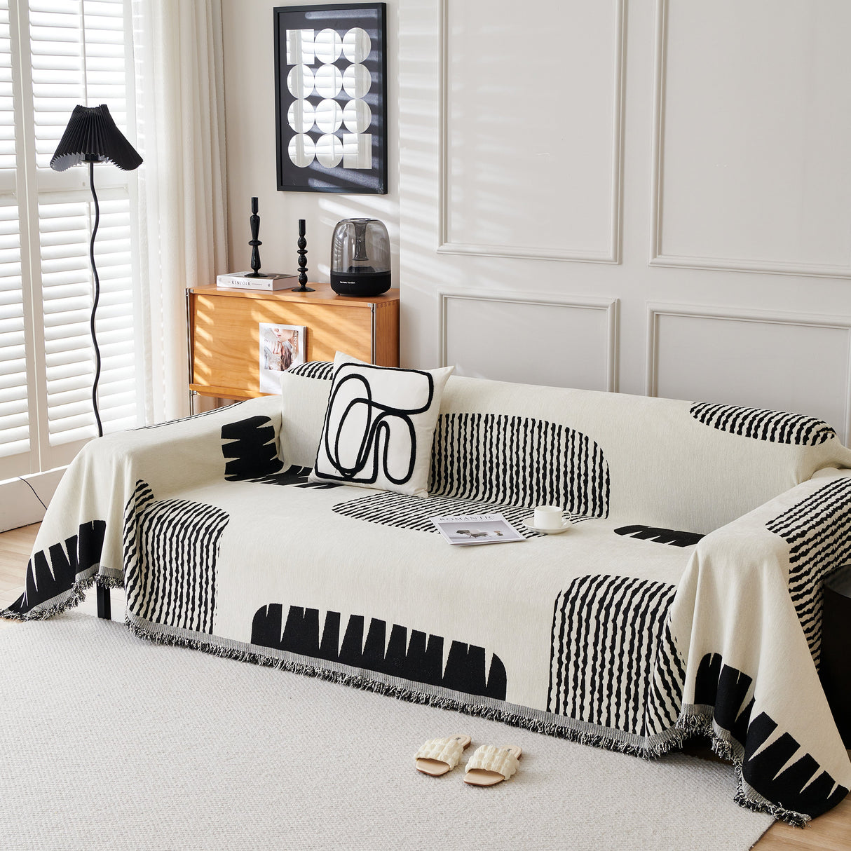 Soft Cozy Chenille Sofa Throw Blanket and Sectional Seat Covers, Scratch Resistant Sofa Couch Covers