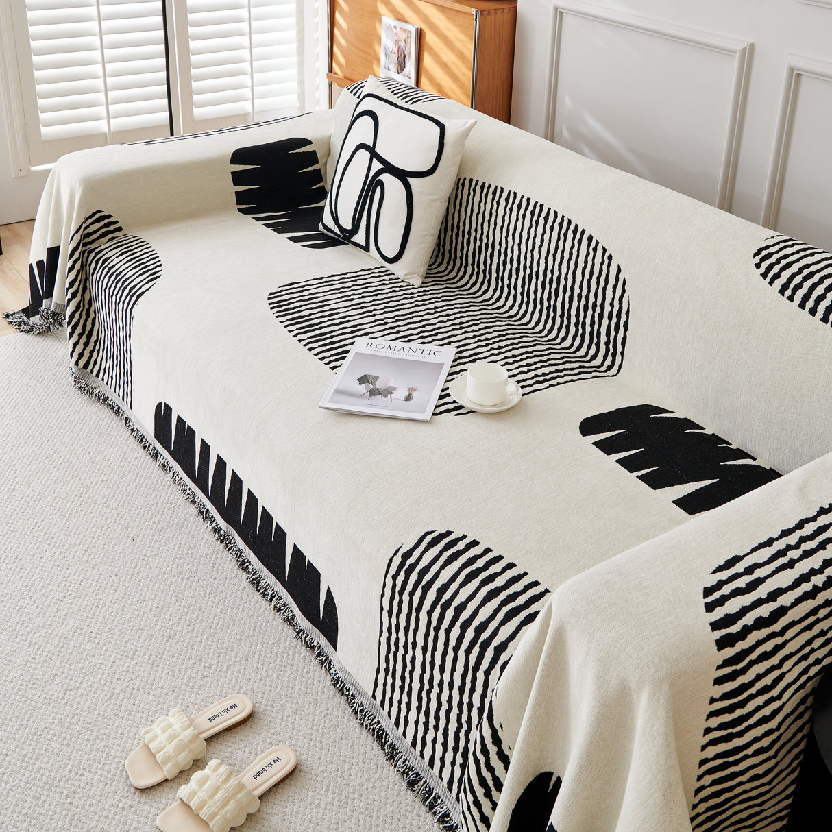 Soft Cozy Chenille Sofa Throw Blanket and Sectional Seat Covers, Scratch Resistant Sofa Couch Covers