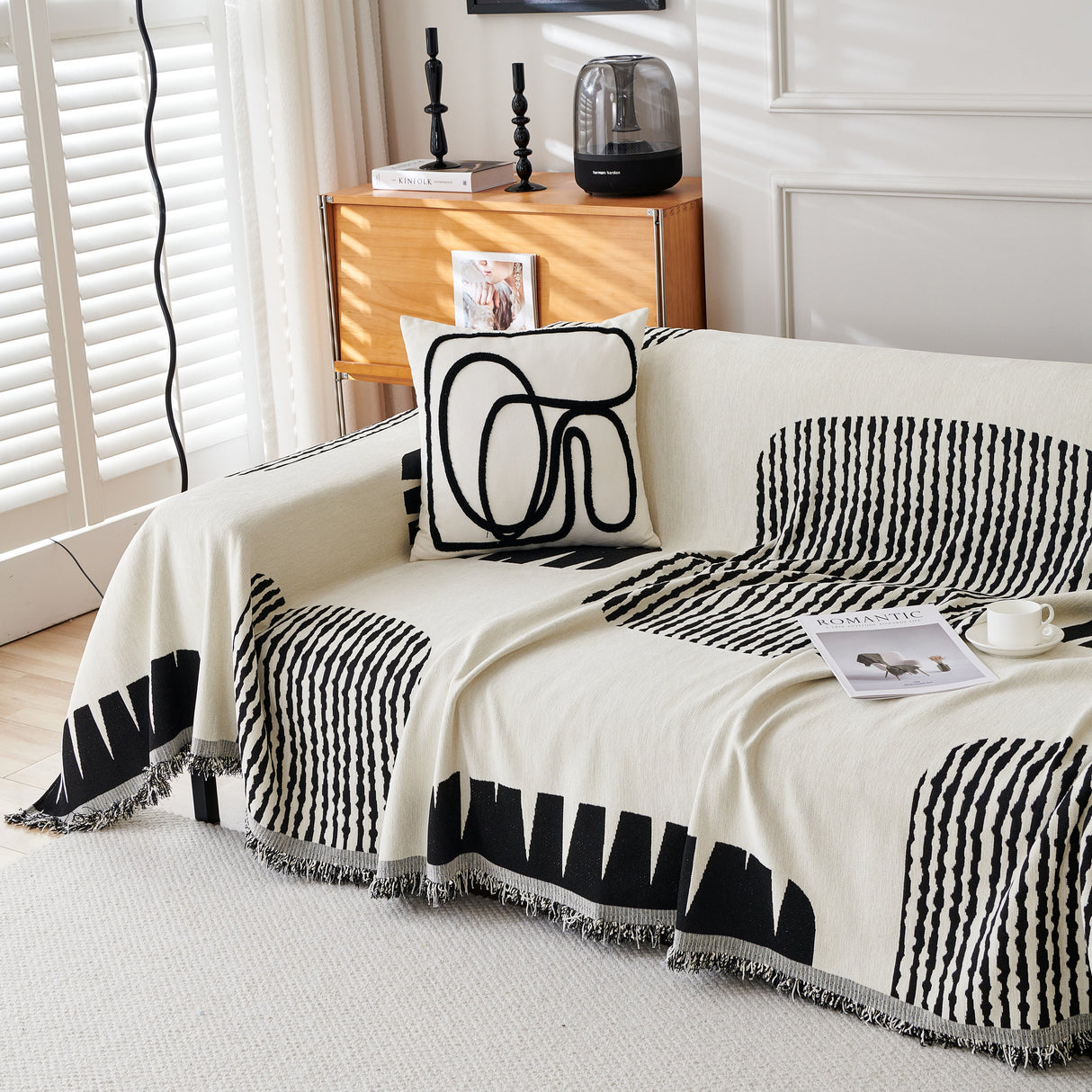 Soft Cozy Chenille Sofa Throw Blanket and Sectional Seat Covers, Scratch Resistant Sofa Couch Covers