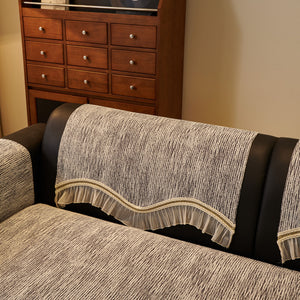 French Vintage Style Couch Cover with Skirt,  Non-Slip Sectional Furniture Covers