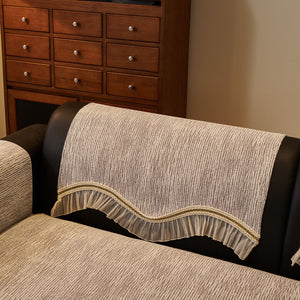 French Vintage Style Couch Cover with Skirt,  Non-Slip Sectional Furniture Covers