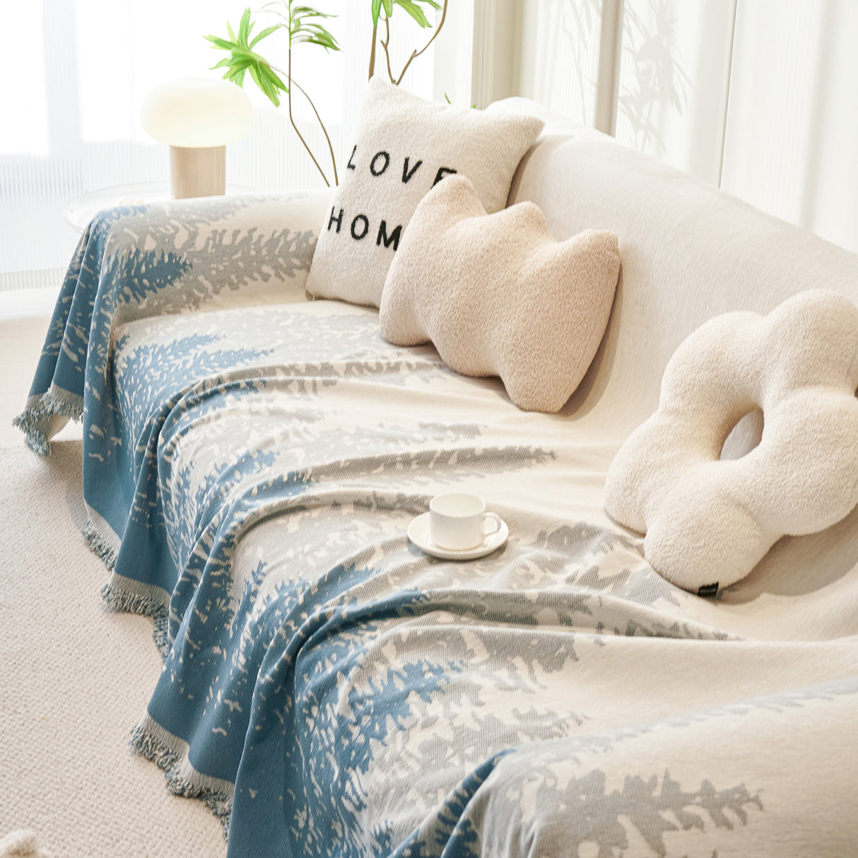 Chenille Grove Sofa Cover Blanket Furniture Protector, Couch Protector Sofa Throw Cover for Couches