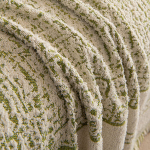 Textured Woven Furniture Protector for Couch, Rustic Farmhouse Sofa Throw Blanket