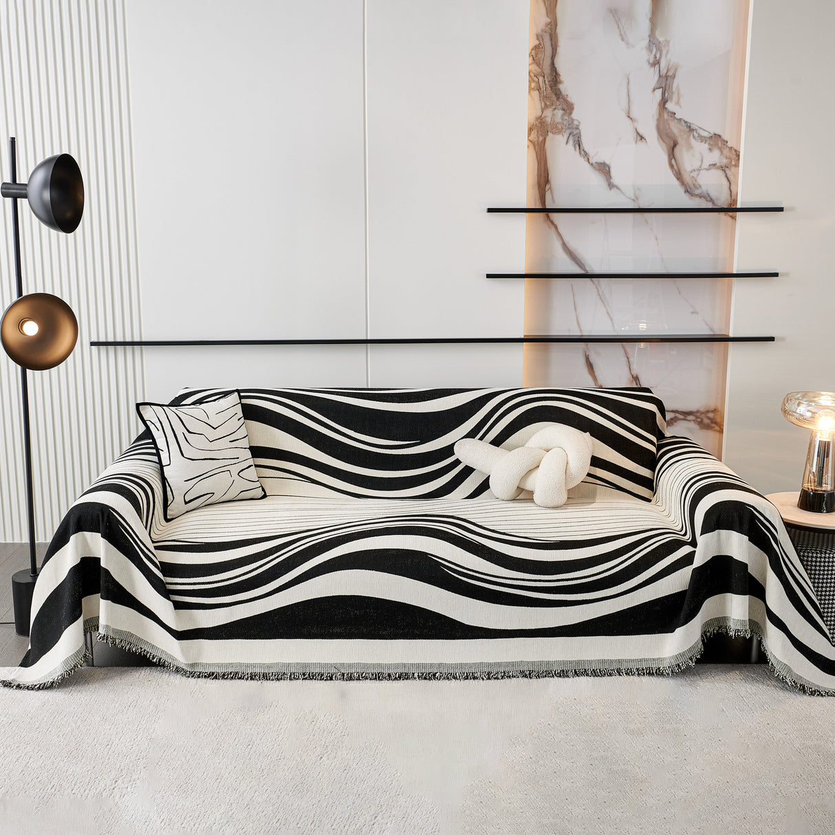 Soft Cozy Curved Throw Blankets for Couch, Sofa, Bed, Travel, Decorative Blankets for Women, Men, Kids Gift