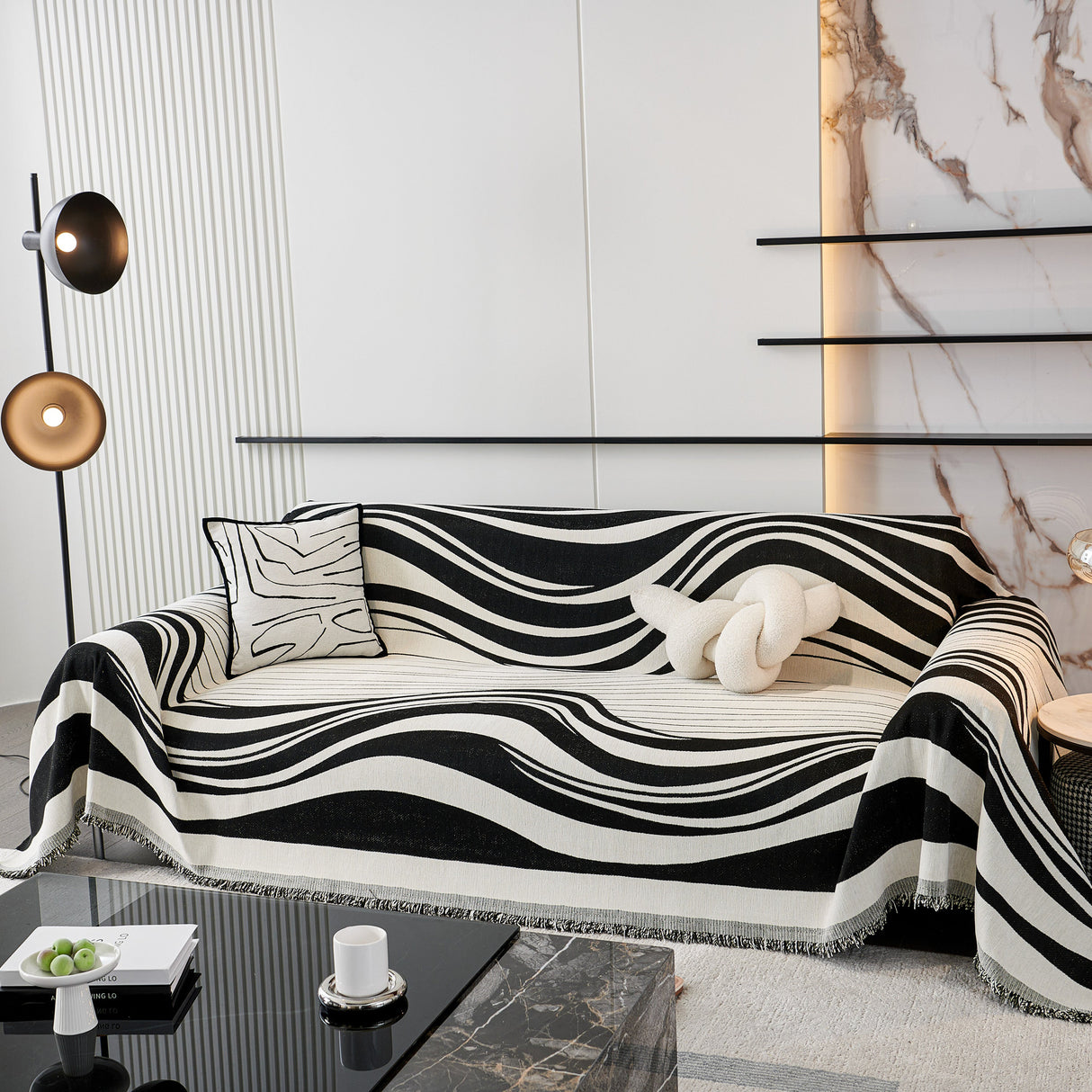 Soft Cozy Curved Throw Blankets for Couch, Sofa, Bed, Travel, Decorative Blankets for Women, Men, Kids Gift