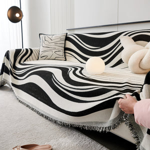 Soft Cozy Curved Throw Blankets for Couch, Sofa, Bed, Travel, Decorative Blankets for Women, Men, Kids Gift