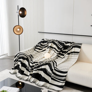 Soft Cozy Curved Throw Blankets for Couch, Sofa, Bed, Travel, Decorative Blankets for Women, Men, Kids Gift