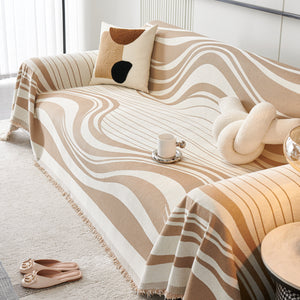 Soft Cozy Curved Throw Blankets for Couch, Sofa, Bed, Travel, Decorative Blankets for Women, Men, Kids Gift