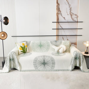 Dandelion Reversible Striped Couch Throw Cover for Living Room Pet Sofa Slipcovers Couch Protector