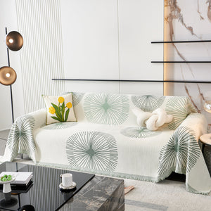 Dandelion Reversible Striped Couch Throw Cover for Living Room Pet Sofa Slipcovers Couch Protector