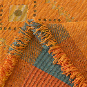 Bohemian Geometric Sofa Throw Cover, Cozy & Protective Ethnic-Inspired Couch Cover