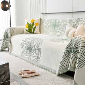 Dandelion Reversible Striped Couch Throw Cover for Living Room Pet Sofa Slipcovers Couch Protector