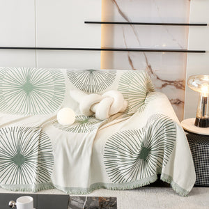 Dandelion Reversible Striped Couch Throw Cover for Living Room Pet Sofa Slipcovers Couch Protector