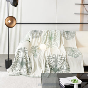 Dandelion Reversible Striped Couch Throw Cover for Living Room Pet Sofa Slipcovers Couch Protector