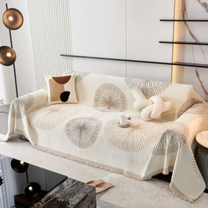 Dandelion Reversible Striped Couch Throw Cover for Living Room Pet Sofa Slipcovers Couch Protector