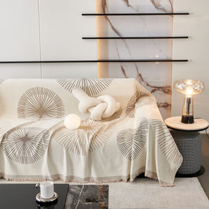 Dandelion Reversible Striped Couch Throw Cover for Living Room Pet Sofa Slipcovers Couch Protector