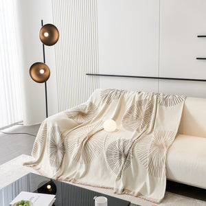 Dandelion Reversible Striped Couch Throw Cover for Living Room Pet Sofa Slipcovers Couch Protector