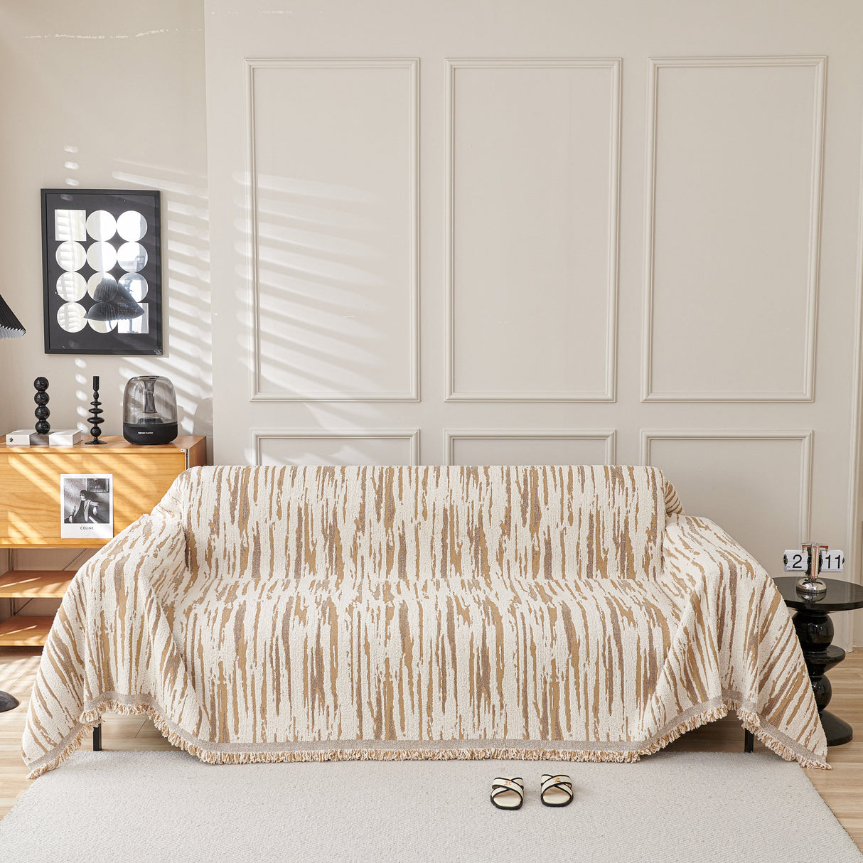 Reversible Sofa Throw Blanket, Couch Cover Sofa Slipcover for Most Shape Sofas