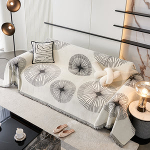 Dandelion Reversible Striped Couch Throw Cover for Living Room Pet Sofa Slipcovers Couch Protector