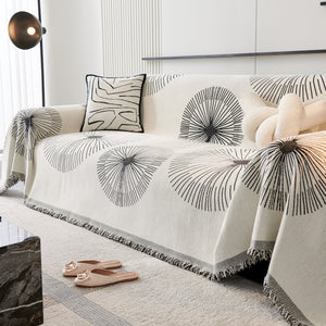 Dandelion Reversible Striped Couch Throw Cover for Living Room Pet Sofa Slipcovers Couch Protector