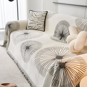 Dandelion Reversible Striped Couch Throw Cover for Living Room Pet Sofa Slipcovers Couch Protector