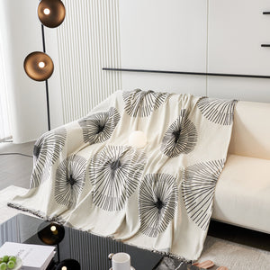 Dandelion Reversible Striped Couch Throw Cover for Living Room Pet Sofa Slipcovers Couch Protector