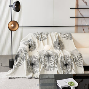 Dandelion Reversible Striped Couch Throw Cover for Living Room Pet Sofa Slipcovers Couch Protector