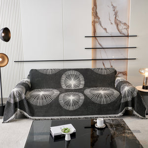 Dandelion Reversible Striped Couch Throw Cover for Living Room Pet Sofa Slipcovers Couch Protector