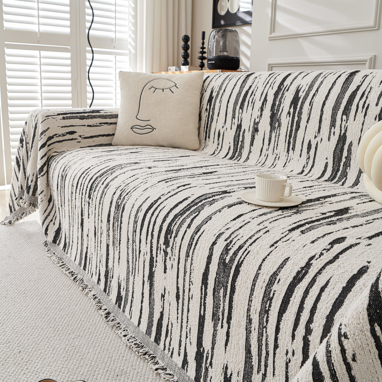 Reversible Sofa Throw Blanket, Couch Cover Sofa Slipcover for Most Shape Sofas