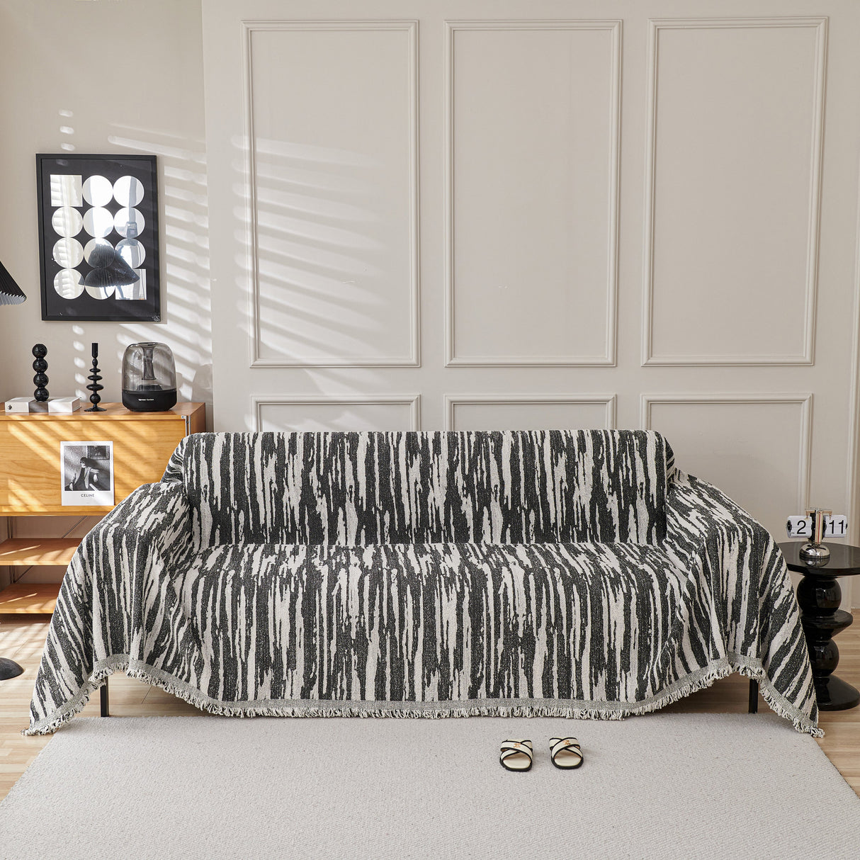 Reversible Sofa Throw Blanket, Couch Cover Sofa Slipcover for Most Shape Sofas