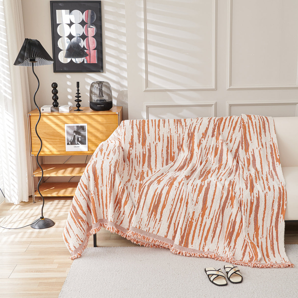 Reversible Sofa Throw Blanket, Couch Cover Sofa Slipcover for Most Shape Sofas