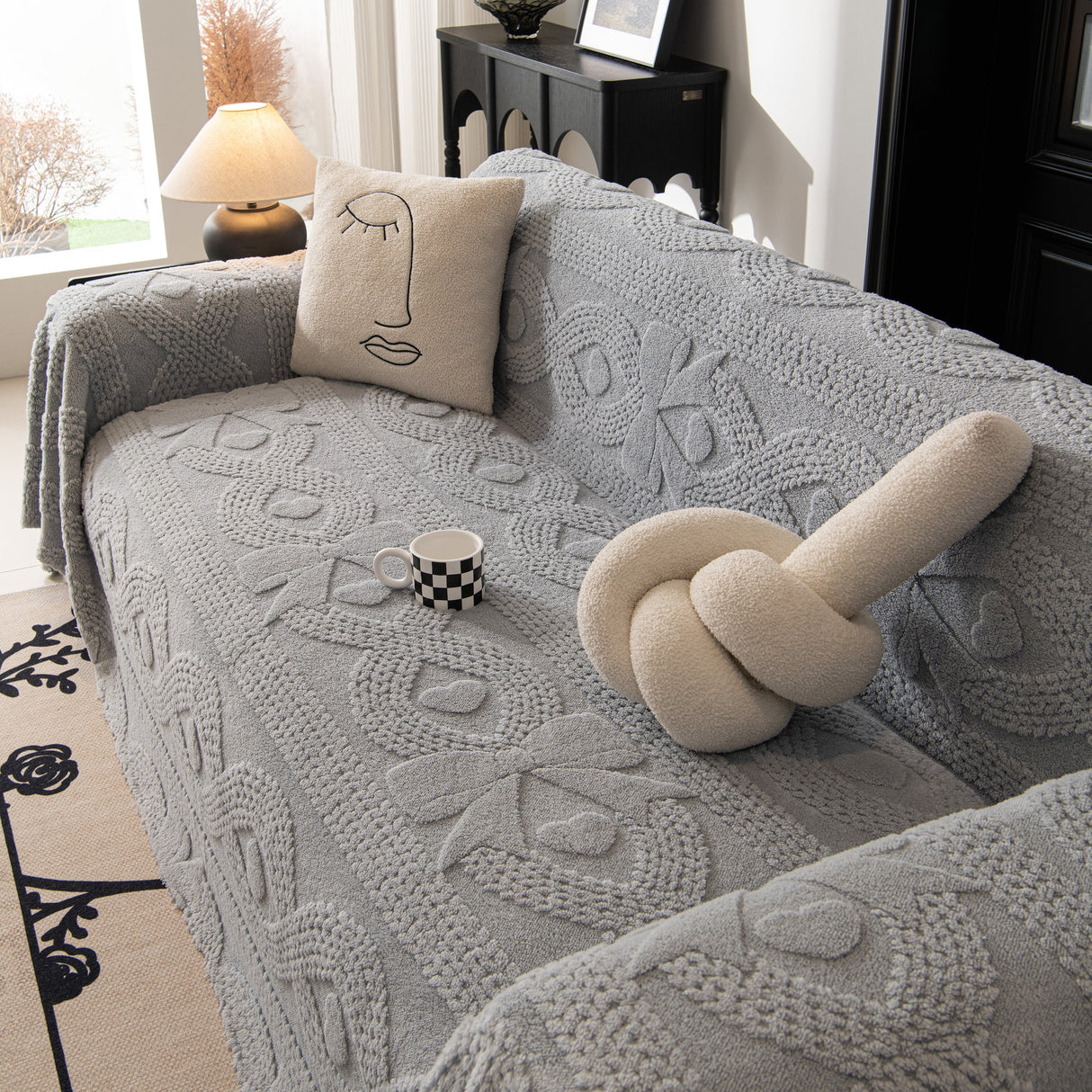 Soft Plush Fleece Throw Blanket for Couch Solid Cute Warm Couch Cover Blanket for Winter