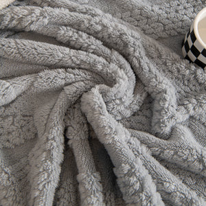 Soft Plush Fleece Throw Blanket for Couch Solid Cute Warm Couch Cover Blanket for Winter