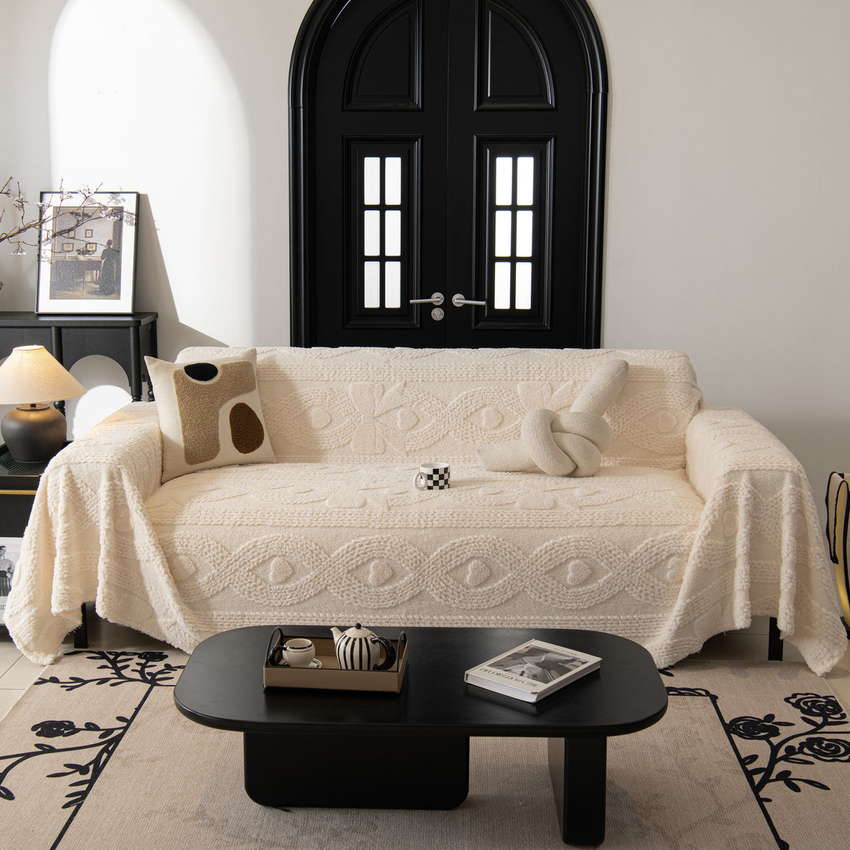 Soft Plush Fleece Throw Blanket for Couch Solid Cute Warm Couch Cover Blanket for Winter