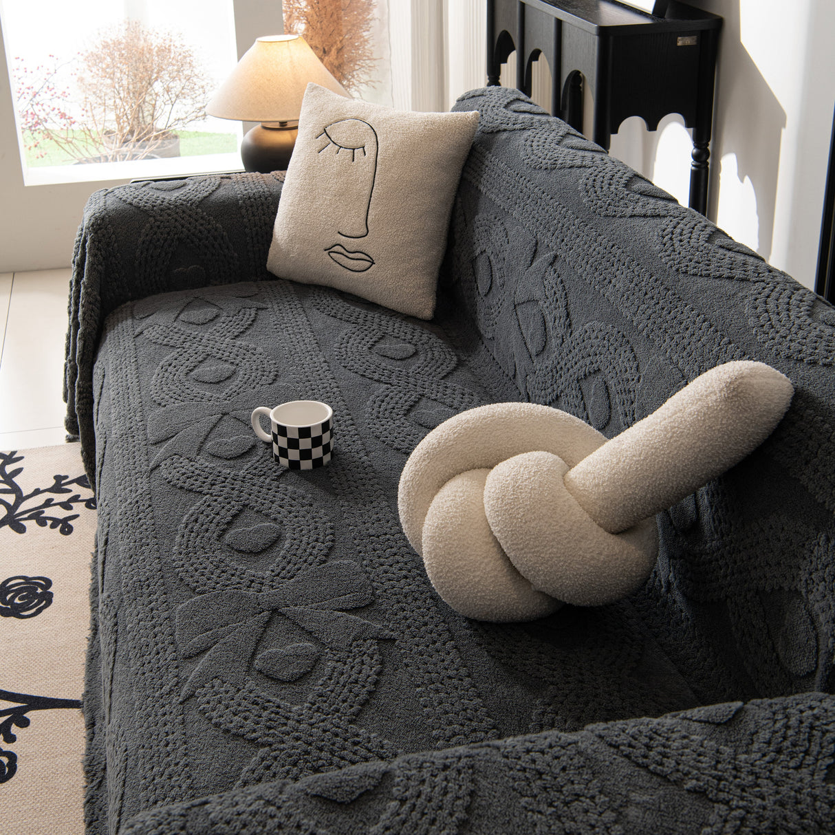 Soft Plush Fleece Throw Blanket for Couch Solid Cute Warm Couch Cover Blanket for Winter