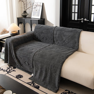 Soft Plush Fleece Throw Blanket for Couch Solid Cute Warm Couch Cover Blanket for Winter