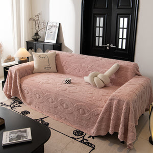Soft Plush Fleece Throw Blanket for Couch Solid Cute Warm Couch Cover Blanket for Winter