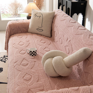 Soft Plush Fleece Throw Blanket for Couch Solid Cute Warm Couch Cover Blanket for Winter