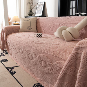 Soft Plush Fleece Throw Blanket for Couch Solid Cute Warm Couch Cover Blanket for Winter