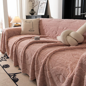 Soft Plush Fleece Throw Blanket for Couch Solid Cute Warm Couch Cover Blanket for Winter