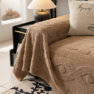 Soft Plush Fleece Throw Blanket for Couch Solid Cute Warm Couch Cover Blanket for Winter