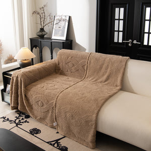 Soft Plush Fleece Throw Blanket for Couch Solid Cute Warm Couch Cover Blanket for Winter