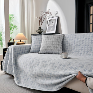 Houndstooth Non Slip Sofa Covers for Sofas Luxury Extra Large Blanket to Cover Couch