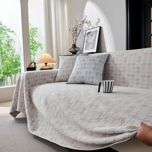 Houndstooth Non Slip Sofa Covers for Sofas Luxury Extra Large Blanket to Cover Couch